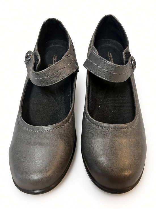 easy street Shoes - Easy Street Comfort Walk 9M Gray Mary Jane Wedge Cutout NWOB